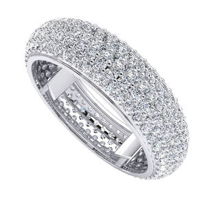 แหวนเพชรแท้1.50CT ความเป็นนิรันดร์แบบคลาสสิกสี FG เทียบกับความบริสุทธิ์14KT ทองสำหรับงานแต่งงานผลิตในอินเดีย - Product Image 1