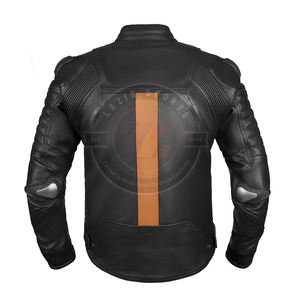 Veste de course en cuir de moto personnalisée pour équipement d'équitation de motard de rue pour hommes avec protège-épaules et coudes vêtements de moto - Product Image 6