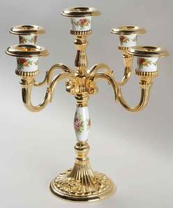 Candelabro de Cristal Dorado de Lujo, Elegante Portavelas Triple para una Decoración del Hogar Glamorosa - Product Image 2