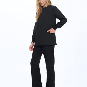Veste de travail pour femmes en coton 100% de haute qualité, détection des aiguilles, fusion sans couture pour les hôpitaux - Uniformes d'hôpital KATBROS - Product Image 3