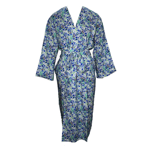 Zed Aar Exports Robe Kimono longue tissée en modal imprimé floral de luxe élégante taille personnalisée vêtements de nuit décontractés printemps été automne - Product Image 4