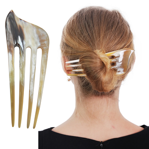 Pasador de Pelo de Lujo Hecho de Cuerno de Buey, Colores Naturales, Pasadores de Pelo Hechos de Cuerno de Buey, Accesorios para el Cabello, Pasador de Cuerno de Vaca - Product Image 2