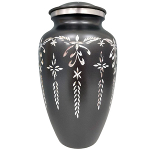 New Antique <b>Large</b> Custom Engraved Iron Lavender Cremation <b>Urns</b> Solid Iron Adult Size Funeral Durable Gold Finish - Product Image 5