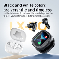 Auriculares TWS con cancelación de ruido, reloj despertador de tiempo, teléfono móvil, pantalla LCD con Control táctil, auriculares inalámbricos