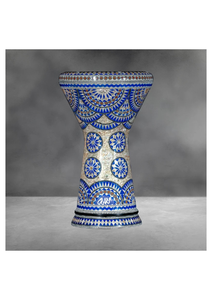 Gawharet El Fan, darbuka orientale en aluminium mosaïque marron classique de 17,5 pouces, instrument de percussion - Product Image 3