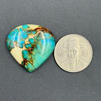 36,20 carats de variscite turquoise naturelle, pierre précieuse en forme de cœur, 30x30x8 mm, qualité AAA, bleu, pour la fabrication de bijoux, taille personnalisable