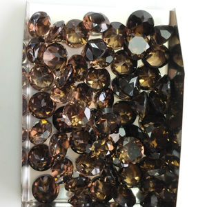 Cuarzo Ahumado Natural de 8MM, Corte Brillante Redondo, Gema Suelta de la Mejor Calidad para la Fabricación de Joyas - Product Image 3