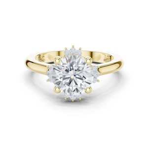 Bague de fiançailles en argent sterling 14K avec motif de halo - Product Image 4