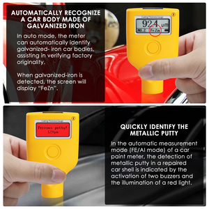 Phát hiện nhanh kỹ thuật số lớp phủ sơn Độ dày mét mil lớp phủ sâu đo Tester FE/nfe đo 0-3500 UM (<span class=keywords><strong>OEM</strong></span>) - Product Image 5