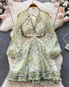 Handmade Indian Cotton Dress Stylish Boho Flared Hem Summer Wear Trendy Personalized Gift - Product Image 2