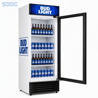 Équipement de réfrigération commerciale, refroidisseur vertical pour boissons, réfrigérateur transparent avec porte en verre, vitrine réfrigérée