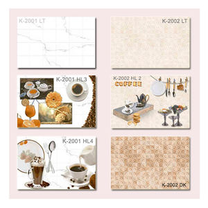 กระเบื้องเซรามิคพิมพ์ลายดิจิทัลขนาด250X375มม. หรูหรากระเบื้องเคลือบเงาเรียบ10x15 - Product Image 1