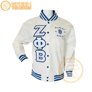 เสื้อแจ็กเก็ตทีมโรงเรียน Zeta phi Beta เสื้อแจ็กเก็ตสโมสรผ้าซาตินปักตราและมีตัวอักษรละเอียดกว่ากำหนดเอง - Product Image 2