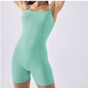 Nueva alta calidad de las mujeres sin espalda de una pieza de gimnasio desgaste de una pieza de Yoga conjuntos monos Scrunch trasero activo Yoga desgaste Fitness mono - Product Image 2