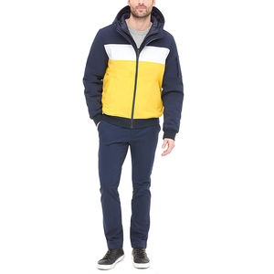 Doudoune d'hiver pour hommes avec capuche et fermeture à glissière complète Veste à bulles pour hommes avec coque extérieure résistante à l'eau - Product Image 3