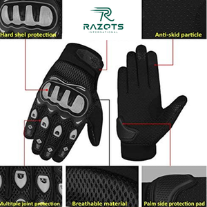 Gants de course en cuir de haute qualité originaux 2026 pour la moto et le cyclisme pour les amateurs de sport - Product Image 2
