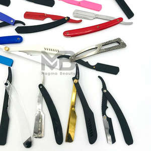 มีดโกนสำหรับช่างตัดผมสแตนเลสตัดตรงขอบใบมีดเดี่ยวสีตามสั่ง - Product Image 2