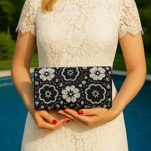 Sac à main perlé fabriqué à la main sac à main de mode de luxe pour les femmes sac à main perlé à la main élégant fête porter des sacs à main - Product Image 1