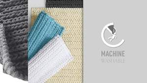 Nouveaux tapis de bain réversibles en coton design, utilisables des deux côtés, pour la décoration de la salle de bain - Product Image 4