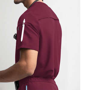 Moderno activo matorral uniforme ligero transpirable de dos piezas conjunto de enfermería tela ajustada ideal para enfermera - Product Image 4