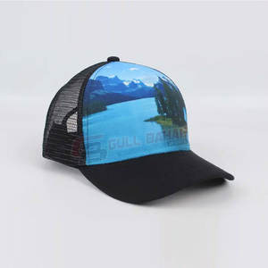 Gorra de béisbol sublimada personalizada para hombre Sombrero de material de malla curvada para fanáticos de los deportes - Product Image 5