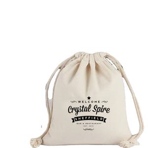 Bolsa de regalo de promoción Bolsa de compras con cordón de muselina de algodón con cordón negro hecho de tela de algodón - Product Image 4