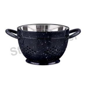 Passoire Perforée En Acier Inoxydable Panier De Lavage De Légumes Passoire Profonde Couleur Noir Argent Gris Foncé Passoire À Légumes - Product Image 3