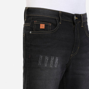 Nardon Apparel Oem Custom Cotton Black Ripped Denim Jeans Shorts Hombres Summer Large Men's Jeans Shorts Hombres Pantalones holgados - Product Image 5