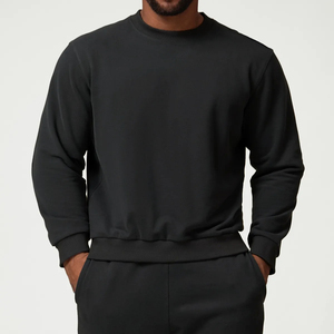 Men New Fashion Plain <b>Thick</b> Pullover Sweatshirt Comfortable Embroidered Custom Logo Casual Autumn Warm Men custom - Product Image 4