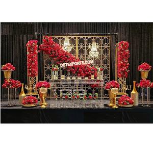 ฉากตกแต่งผนังเทียนงานแต่งงานสไตล์ตะวันตกสุดหรู ฉากตกแต่งผนังเทียนงานหมั้นแบบฮินดู ฉากตกแต่งผนังเทียนงานแต่งงานสุดตระการตา สหรัฐอเมริกา - Product Image 1