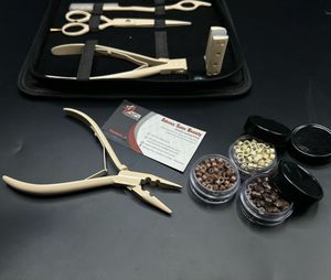 ชุดเครื่องมือคีมต่อผมทำจากสแตนเลสเกรดท็อปเคสด้ายสีครีมโลโก้แบบกำหนดเอง - Product Image 6