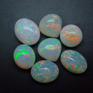 Grand cabochon d'opale blanche Pierre précieuse lisse Taille libre Fabrication à la main de bijoux Pierre précieuse en vrac certifiée Welo Pierre ovale d'opale de feu - Product Image 1