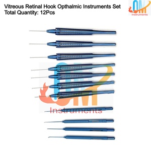 ชุดเครื่องมือผ่าตัดจอประสาทตา Vitreo Retinal Instruments คีมจับจอประสาทตา ตะขอเกี่ยวจอประสาทตา ทำจากสแตนเลสสตีล ใช้ซ้ำได้ ได้รับมาตรฐาน CE ISO | โอลด์เมด - Product Image 6