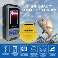 Buscador de Peces Inalámbrico |   Sensor de Sonar de 45 Metros (147 pies) y 0.7 Metros (2 pies) de Profundidad con Pantalla LCD para Kayak, Pesca en Río y Pesca en Hielo (OEM)