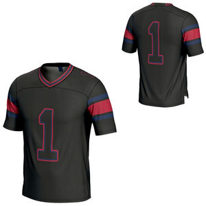 Maillot de football américain de haute qualité, court, 100 % polyester, couleur contrastée, impression personnalisée du logo, uniforme, vêtements d'entraînement sportif - Product Image 6