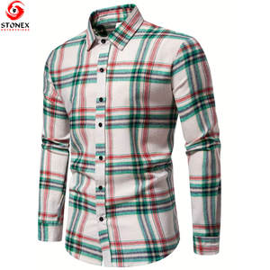 Hot Sale 100% Wool <b>Flannel</b> Casual <b>Shirt</b> <b>for</b> <b>Men</b> Long Sleeve Crew Neck Label Button Closure Breathable <b>Flannel</b> <b>Shirt</b> - Product Image 1
