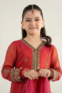 Lehenga Choli traditionnel pakistanais brodé en soie et coton pour femmes et enfants, robe décontractée à coupe évasée, séchage rapide, ajustement régulier - Product Image 3