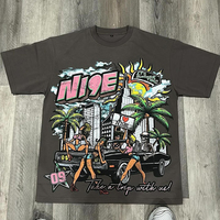 T-shirts pour hommes 100 % coton en gros, impression DTF personnalisée, t-shirts graphiques décontractés unis, t-shirts vierges pour hommes