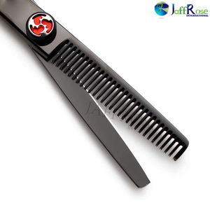 Ciseaux amincissants de cheveux de grand doigt de barbier professionnel/cisailles outil de beauté de bord de rasoir d'acier inoxydable vis de Tension réglable - Product Image 4