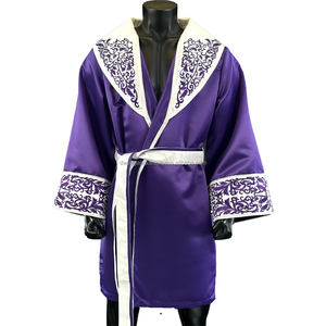 Custom Fight Wear <b>Boxing</b> <b>Robe</b> Smooth Satin Walkout Outfit Hooded Training and Match Apparel - Product Image 3