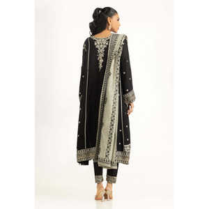 Conjunto de Traje de 3 Piezas Bordado en Seda Natural para Mujer IPSTD-45039 - Product Image 1