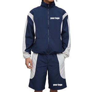 ชุดเซ็ตเสื้อแจ็คเก็ตและกางเกงขาสั้นผ้าฝ้าย 100% คุณภาพสูง สั่งทำพิเศษ พิมพ์ลายเรียบง่าย ระบายอากาศได้ดี เป็นมิตรต่อสิ่งแวดล้อม น้ำหนักปานกลาง - Product Image 1