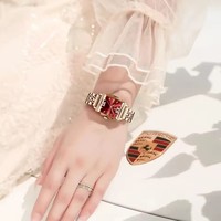 Jam Tangan Wanita Mewah Persegi Model Terbaru Anti Air POEDAGAR 795 Quartz dari Baja Tahan Karat