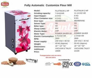 Ajanta Đá Ít Trong Nước Bột Mill Cho Nhà Sử Dụng Mài Lúa Mì Gạo Gia Vị Xung Với 6 Sàng Tốt Thô Đầu Ra - Product Image 6