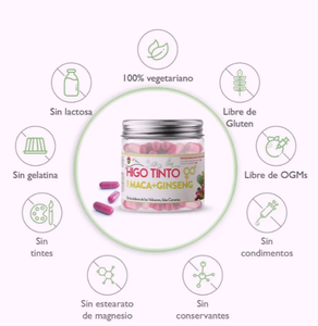 HIGO TINTO 90 Count capsule vegane fico d'India Maca e Ginseng Energy Focus resistenza vitalità antiossidante supporto prodotto di bellezza - Product Image 1