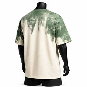 Camiseta de Jersey para Hombre, 100% Algodón, Color Degradado, Manga Corta, Cuello Redondo, Corte Regular, Estilo Casual, Transpirable, de Secado Rápido, Tejido de Punto - Product Image 4