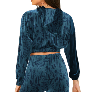 MOVATEXTIL Survêtement pour femmes de haute qualité sur mesure en 2 pièces Ensemble de survêtement en velours pour femmes - Product Image 4