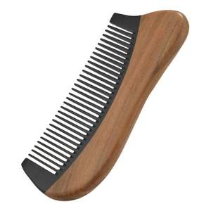 PERSONAL MEJOR viaje portátil estilo chino hecho a mano sándalo pintado tallado peine de madera - Product Image 1