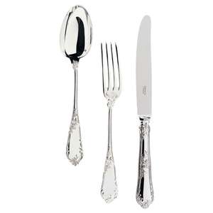 Ne ensemble de couverts design fait main en métal argenté en acier inoxydable pour décorations de table plats restaurants & hôtels - Product Image 1