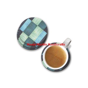 Juego de posavasos de madera de artículo decorativo de lujo clásico Total de diseño de alta calidad con Material de resina pulido para el artículo de herramienta de cocina del hogar - Product Image 3